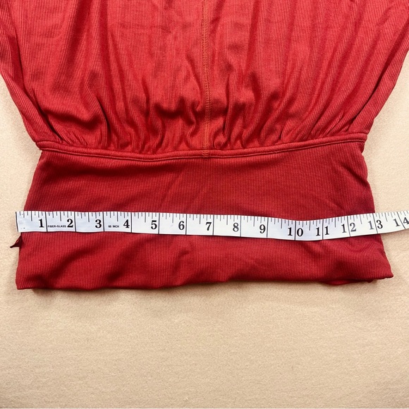 Lululemon Ribbed Long Sleeve Yoga Shirt Modal-Silk Cayenne - Picture 3 of 9